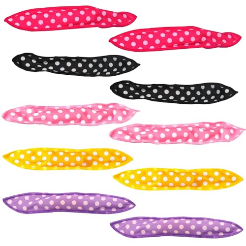 10 Stück Flexible Weiche Kissen-Lockenwickler, Kissen-Schwammwickler, Nachtschlaf-Lockenwickler, Schwamm-Haar-Styling-Lockenwickler, Weiche Schlaf-Schaum-Lockenwickler, für Frauen(Mehrfarbig) von FIBOUND