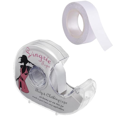 2 Rolls Körpr Doppelseitig Transparent Tape, Body Tape, Fashion Tape Doppelseitig, Haut Doppelseitiges Klebeband, Hemden Tape, Kleidung Klebestreifen,Transparent, für Alle Stoffarten und Haut von FIBOUND