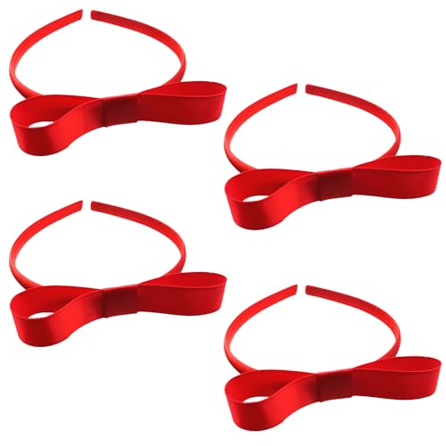 4 Stücke Rotes Bogenhaarband, Perfekter Schleifenhaarreif, Mädchen Vintage Kopfbänder, Bandkopfband, Knotenhaarband Haaraccessoires, Schleifenhaargummi, Damen Haarschmuck, Kinder-Haarbandzubehör 4 Stücke Rotes Bogenhaarband, Perfekter Schleifenhaarreif, Mädchen Vintage Kopfbänder, Bandkopfband, Knotenhaarband Haaraccessoires, Schleifenhaargummi, Damen Haarschmuck, Kinder-Haarbandzubehör von FIBOUND