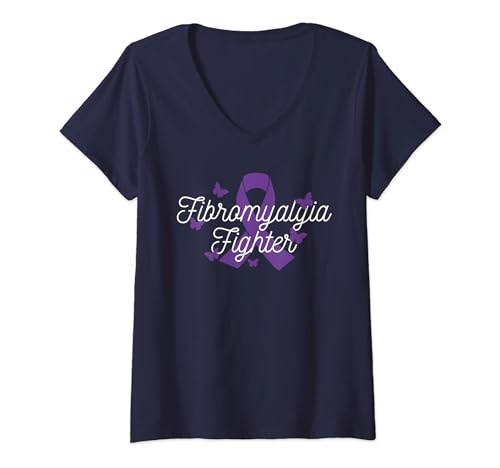 Damen FIBROMYALGIA AWARENESS T-Shirt Fibromyalgie Awareness Warrior T-Shirt mit V-Ausschnitt Damen FIBROMYALGIA AWARENESS T-Shirt Fibromyalgie Awareness Warrior T-Shirt mit V-Ausschnitt von FIBROMYALGIA AWARENESS