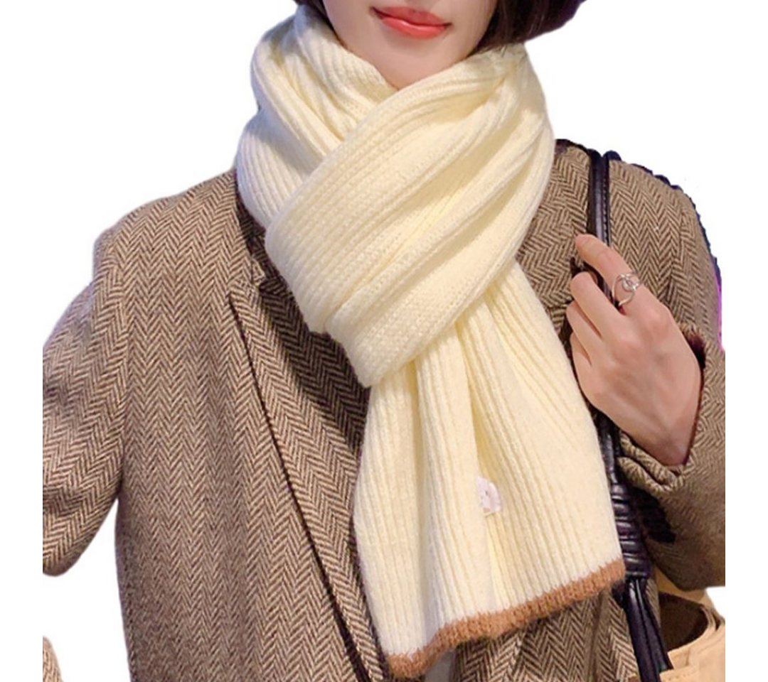 FIDDY Halstuch Gestrickter Schal für den Winter, verdickter warmer, einfarbiger Schal, (1-St) von FIDDY