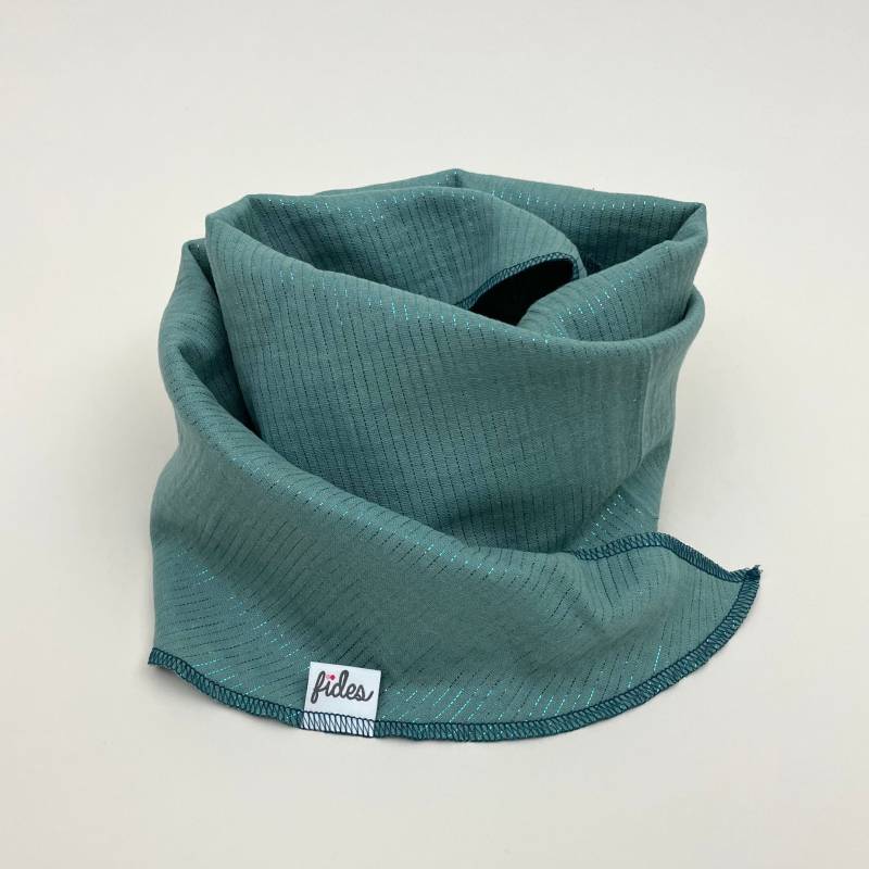 Halstuch Kinder Teens Lurex Altmint von FIDESGOODS