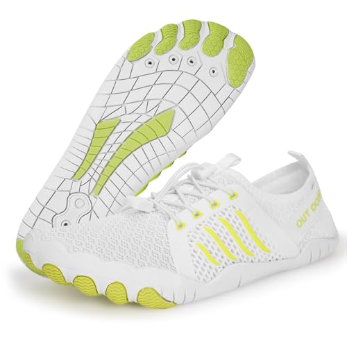 FIENZA Unisex Barfußschuhe Damen Herren Traillaufschuhe rutschfest Fitnessschuhe Atmungsaktiv Barfussschuhe Weich Leicht Badeschuhe Breiter Zehenbox Schnell Trocknend Strandschuhe von FIENZA