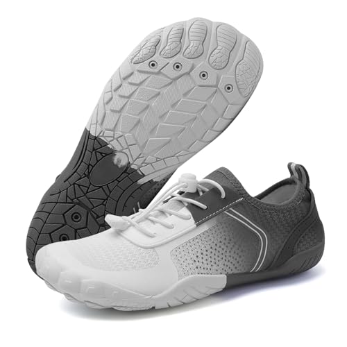 FIENZA Unisex Barfußschuhe Damen Herren Traillaufschuhe rutschfest Fitnessschuhe Atmungsaktiv Barfussschuhe Weich Leicht Badeschuhe Breiter Zehenbox Schnell Trocknend Strandschuhe von FIENZA