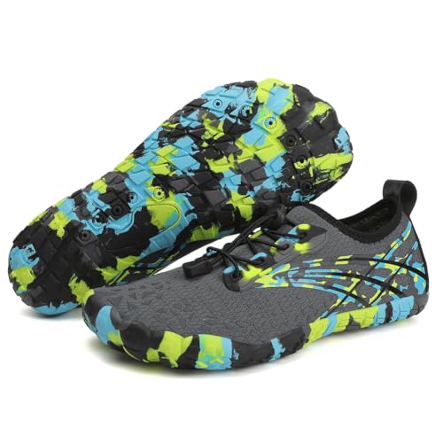FIENZA Unisex Barfußschuhe Damen Herren Traillaufschuhe rutschfest Fitnessschuhe Atmungsaktiv Barfussschuhe Weich Leicht Badeschuhe Breiter Zehenbox Schnell Trocknend Strandschuhe von FIENZA