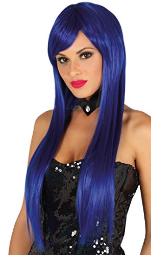 FIESTAS GUIRCA Perücke glatt und blau Deluxe von FIESTAS GUIRCA