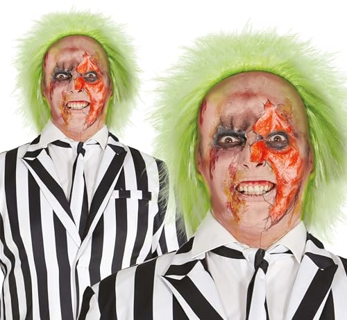 FIESTAS GUIRCA | Verrückte Geist grüne Perücke - Kostümzubehör für Halloween, Karneval und Filmfeste - Ideal für Erwachsene - Grün von FIESTAS GUIRCA