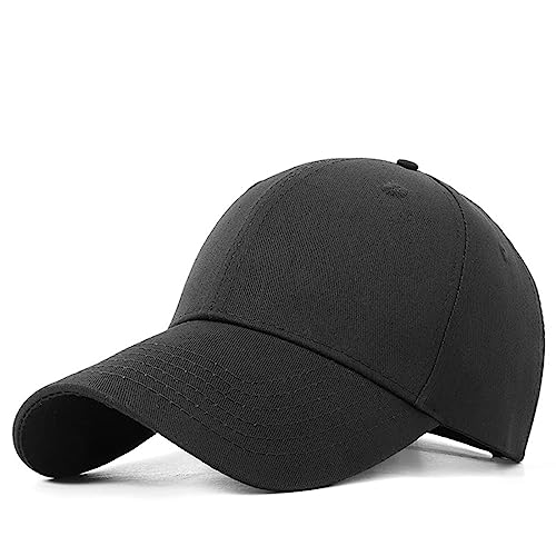 FIFTHAVE Baseball Cap Herren,Basecap Sommer Unisex Kappe Damen Verstellbar Sonnenschutz Einstellbare Baseballkappe Baumwolle Baseball Mützen Trucker Cap Outdoor Running Freizeit Baseballhüte,Schwarz von FIFTHAVE