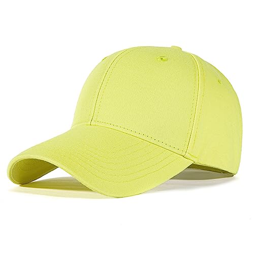 FIFTHAVE Baseball Cap Herren,Basecap Sommer Unisex Kappe Damen Verstellbar Sonnenschutz Einstellbare Baseballkappe Baumwolle Baseball Mützen Trucker Cap Outdoor Running Freizeit Baseballhüte,Gelb von FIFTHAVE