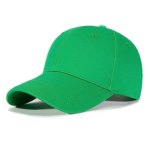 FIFTHAVE Baseball Cap Herren,Basecap Sommer Unisex Kappe Damen Verstellbar Sonnenschutz Einstellbare Baseballkappe Baumwolle Baseball Mützen Trucker Cap Outdoor Running Freizeit Baseballhüte,Grün von FIFTHAVE