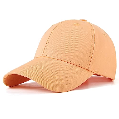 FIFTHAVE Baseball Cap Herren und Damen,Unisex Basecap Sommer Verstellbar Kappen Sonnenschutz Baseballkappen Sport Cap Baumwolle Baseballmützen Classic Outdoor Hüte Baseball Mütze,Aprikosengelb von FIFTHAVE