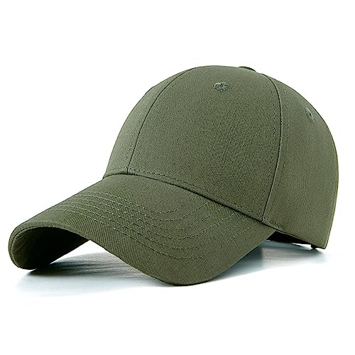 FIFTHAVE Baseball Cap Herren und Damen,Unisex Basecap Sommer Verstellbar Kappen Sonnenschutz Baseballkappen Sport Cap Baumwolle Baseballmützen Classic Outdoor Hüte Baseball Mütze,Armee grün von FIFTHAVE