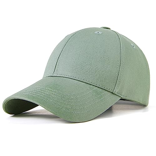 FIFTHAVE Baseball Cap Herren und Damen,Unisex Basecap Sommer Verstellbar Kappen Sonnenschutz Baseballkappen Sport Cap Baumwolle Baseballmützen Classic Outdoor Hüte Baseball Mütze,Grau Grün von FIFTHAVE