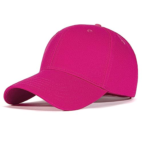 FIFTHAVE Basecap Herren & Damen,Unisex Baseball Cap Sommer Kappe Verstellbar Basecap Sonnenschutz Baseballkappen Sports Cap Baumwolle Baseballmütze Classic Outdoor Baseball Hüte,Rosenrot von FIFTHAVE