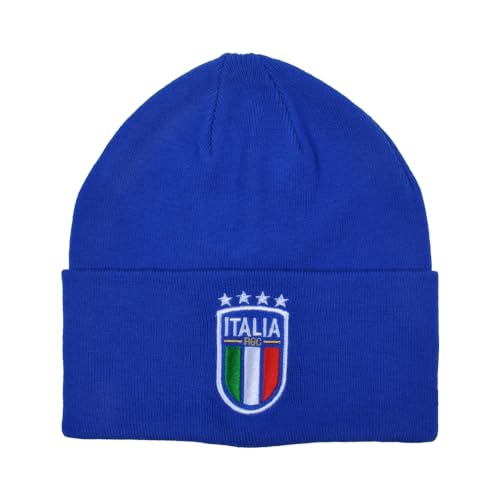 FIGC Unisex 253045 Beanie-Mütze, blau, One Size von FIGC