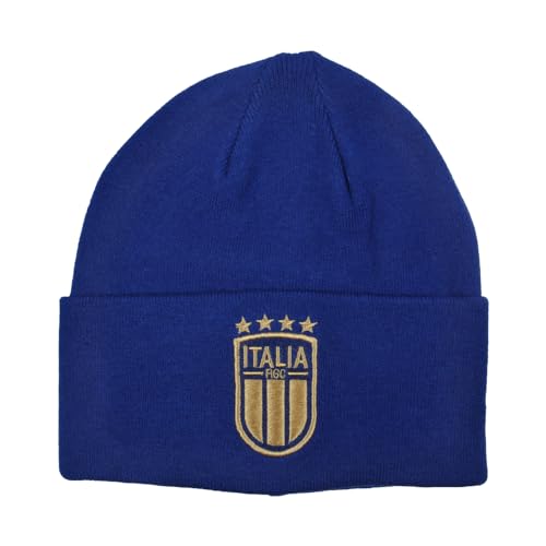 FIGC Unisex 253045 Beanie-Mütze, blau, One Size von FIGC