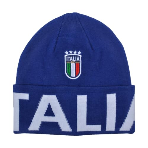 FIGC Unisex 253101 Beanie-Mütze, blau, One Size von FIGC