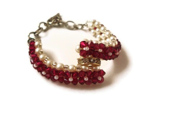 Swarovsky Kristall Und Perlen Armband-Muttertag von FIGENTAKI