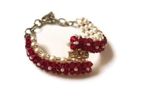 Swarovsky Kristall Und Perlen Armband-Muttertag von FIGENTAKI