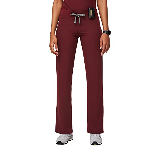 FIGS Livingston Basic Scrub Pants für Damen - taillierte Passform, super weicher Stretch, Anti-Falten Medical Scrub Pants - Rot - XX-Large Zierlich von FIGS