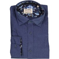 FIL NOIR Herren Hemden blau Baumwolle von FIL NOIR