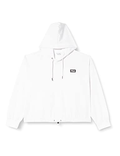 FILA Damen Burdur Cropped Kapuzenpullover, Bright White, XS EU von FILA