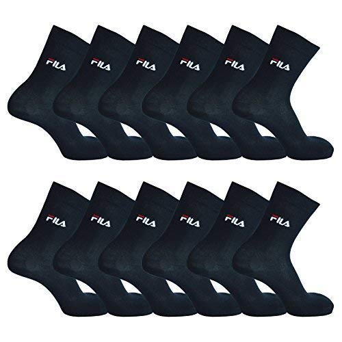 FILA 12 Paar Sport Street Socken, Damen oder Herren, einfarbig (4x 3er Pack) (Marine, 39-42 (6-8 UK)) von FILA