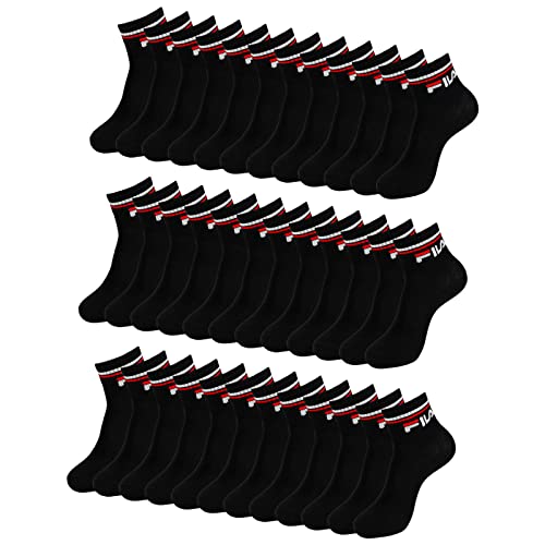 FILA 18 Paar Herren Damen Quarter Sportsocken Quartersocks Calza, Größe:39-42, Artikel:-200 black FILA 18 Paar Herren Damen Quarter Sportsocken Quartersocks Calza, Größe:39-42, Artikel:-200 black von FILA