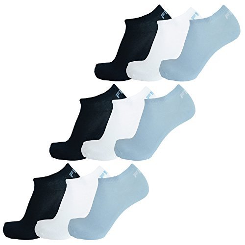 FILA 9 Paar Socken, Invisible Sneakers Unisex, einfarbig, 35-46 (3x 3er Pack) (Sky, 35-38 (3-5 UK)) von FILA