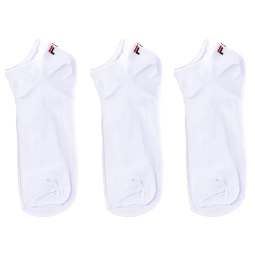 FILA 9 Paar Socken, Invisible Sneakers Unisex, einfarbig, 35-46 (3x 3er Pack) (Weiß, 35-38 (3-5 UK)) von FILA