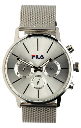 FILA Armbanduhr Herren Armbanduhr Edelstahl Silber Mesh Band 38-838-001 von FILA