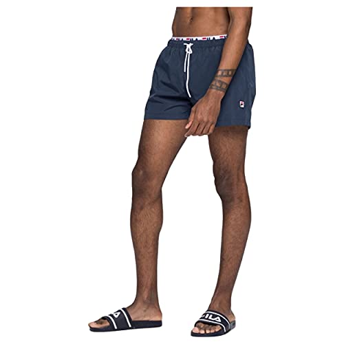 FILA Badehose Herren RYOTA Swim Shorts 687742 170 Black Iris Dunkelblau, Größe:M von FILA