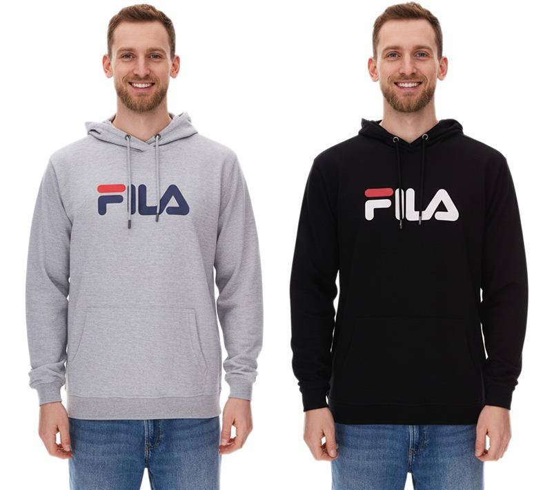FILA Barumini Hoodie Herren Kapuzen-Pullover Pulli Sweater Baumwoll-Sweatshirt FAU0068 Schwarz oder Grau von FILA