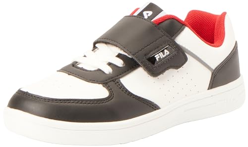 FILA C. Court CB Velcro Kids Sneaker, White-Black, 34 EU von FILA