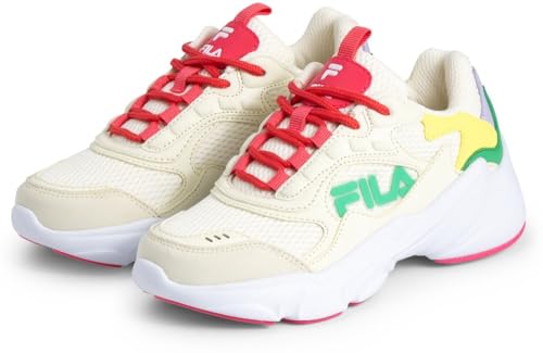 FILA COLLENE Logo Kids Sneaker, Marshmallow-Azalea, 34 EU von FILA