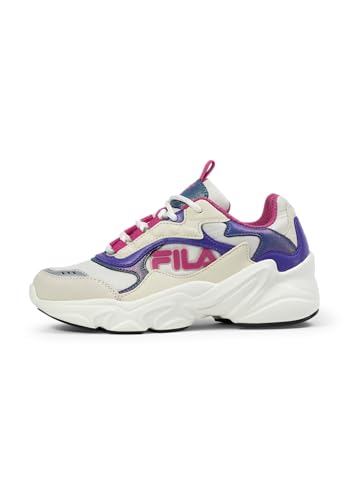 FILA COLLENE Logo Kids Sneaker, Turtledove-Fuchsia Rose, 32 EU von FILA