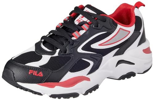 FILA CR-CW02 RAY Tracer Teens Sneaker, Black-White Red, 37 EU von FILA