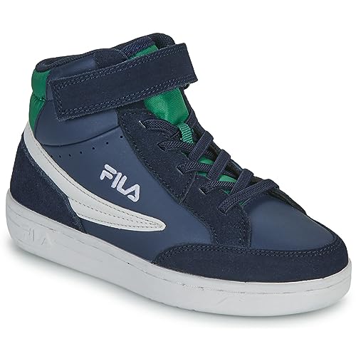 FILA Crew Velcro mid Kids Sneaker, Navy-Verdant Green, 29 EU von FILA