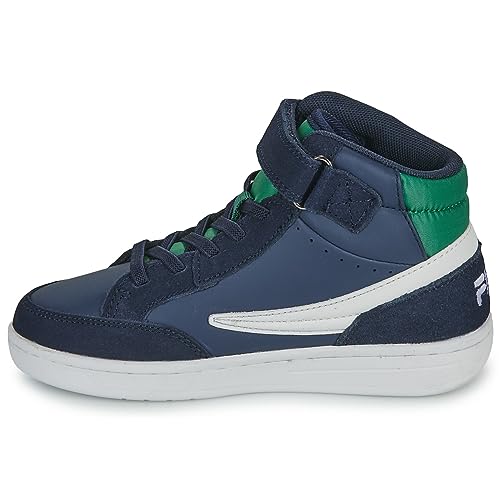 FILA Crew Velcro mid Kids Sneaker, Navy-Verdant Green, 32 EU von FILA