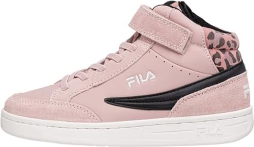 FILA Crew Velcro mid Kids Sneaker, Pale Mauve-Leopard, 28 EU von FILA