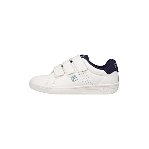 FILA Crosscourt 2 NT Velcro Kids Sneaker, White-Medieval Blue, 31 EU von FILA