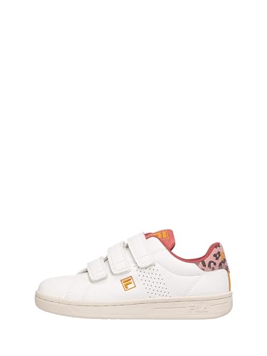 FILA Crosscourt 2 NT Velcro Kids Sneaker, White-Mineral Red, 28 EU von FILA