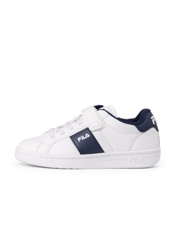 FILA Crosscourt LINE Velcro Kids Sneaker, White Navy, 31 EU Weit von FILA