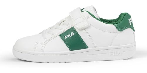 FILA Crosscourt LINE Velcro Kids Sneaker, White-Verdant Green, 31 EU Weit von FILA