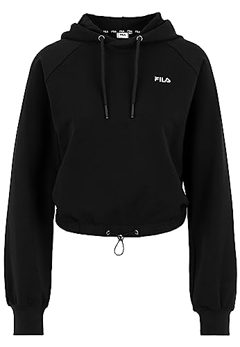 FILA Damen BAALBERGE Cropped Hoody, Black, L von FILA