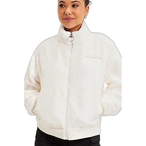 FILA Damen BALCHIK Faux fur Jacket, Egret, S von FILA