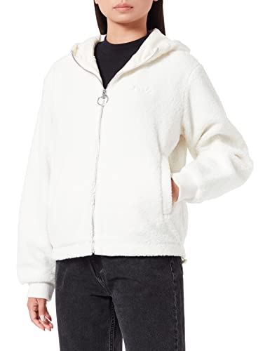 FILA Damen BOLGRAD Cropped Hooded Sherpa Jacket, Egret, M von FILA