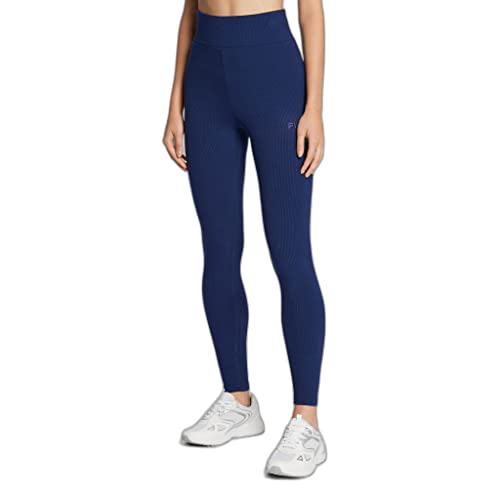 FILA Damen BOZCAADA high Waist Rib Leggings Pants, Medieval Blue, XS von FILA