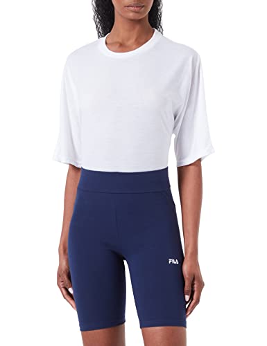 FILA Damen BUCKAUTAL high Waist Short Radler, Medieval Blue, M von FILA