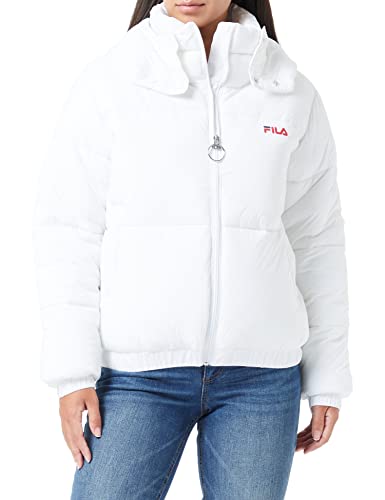 FILA Damen Bender Cropped Puffer Jacket Padded, Bright White, M von FILA